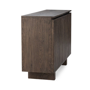 Roya Solid Wood 2Dr Cabinet - Toasted Brown
