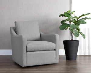 BRIANNA SWIVEL LOUNGE CHAIR - LIV DOVE