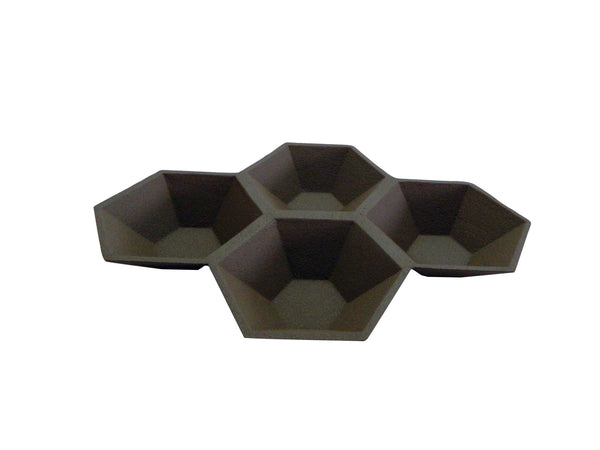 Aluminum 4 Compartment Tray Brown Finish