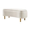 Leony Chenille Storage Bench, Seneca Beige