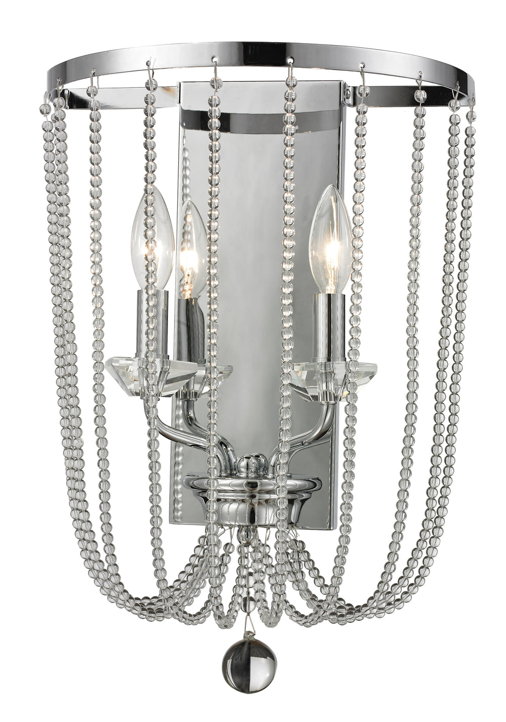 Serenade 2 Light Wall Sconce in Chrome Finish