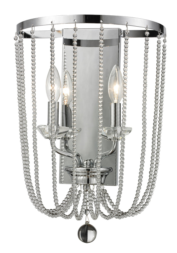 Serenade 2 Light Wall Sconce in Chrome Finish