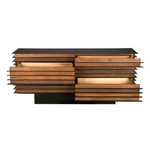Elevation Sideboard, Dark Walnut and Iron