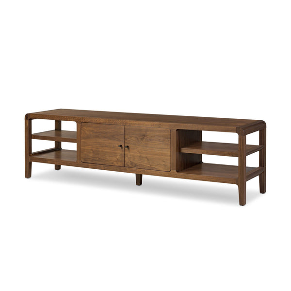 Hawkes Media Console - Dark Walnut Solid