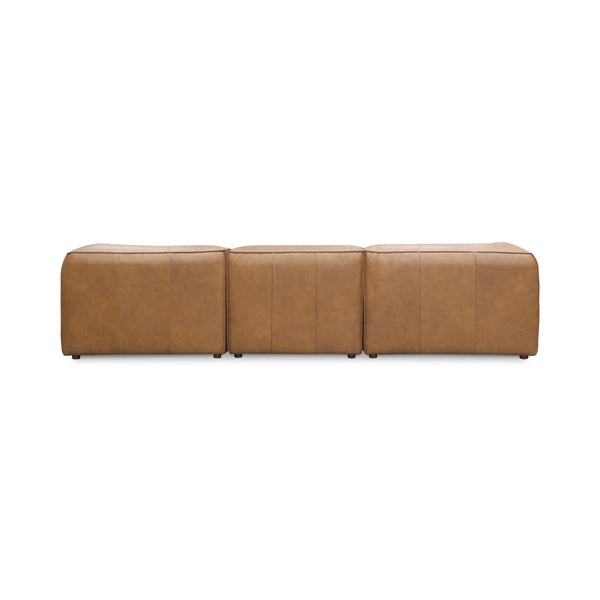 Moe's Form L-Shaped Modular Sectional in Sonoran Tan Leather