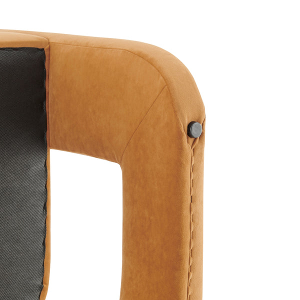 Althea Velvet Accent Arm Chair, Dainty Caramel