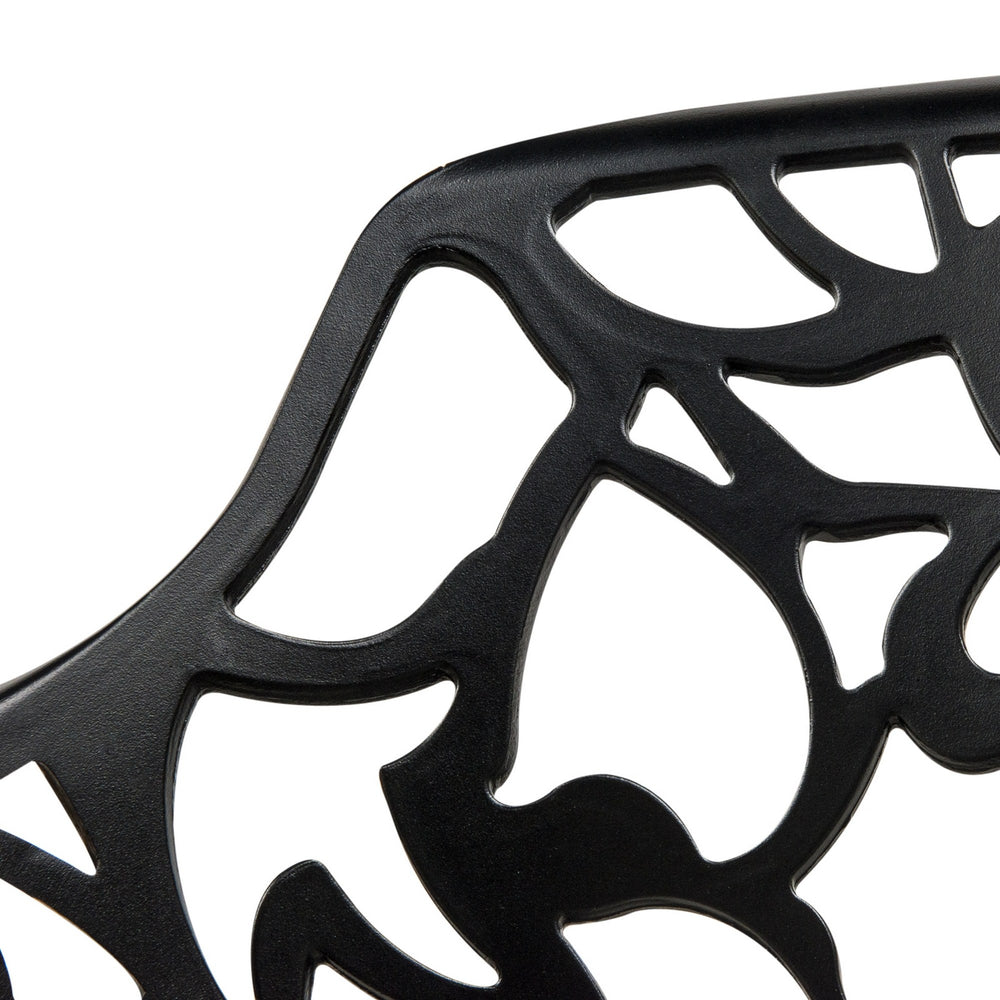 ORO ALUMINUM CHAIR (WITH ARMS) - BLACK
