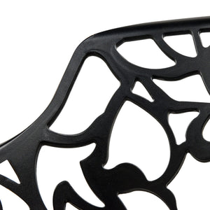 ORO ALUMINUM CHAIR (WITH ARMS) - BLACK