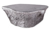 Bark Coffee Table, Silver Leaf