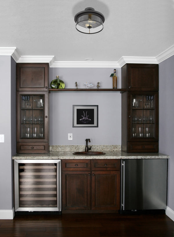 Savannah 2 Light Semi Flush Mount in Bronze Finish