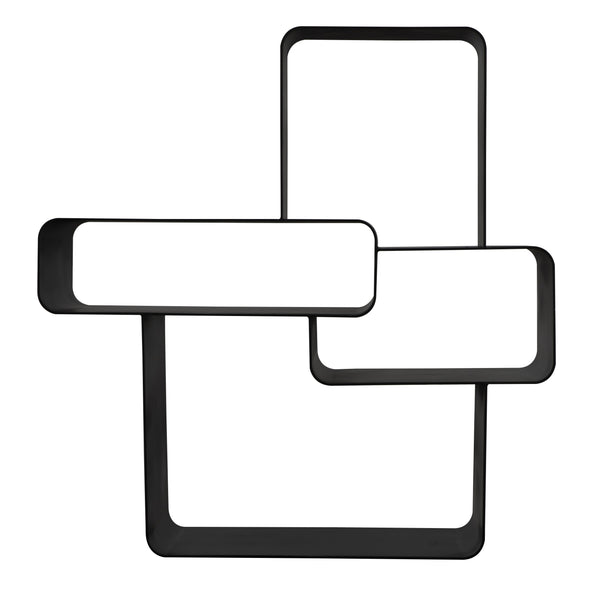 Latisia Industrial Steel Shelf in Matte Black