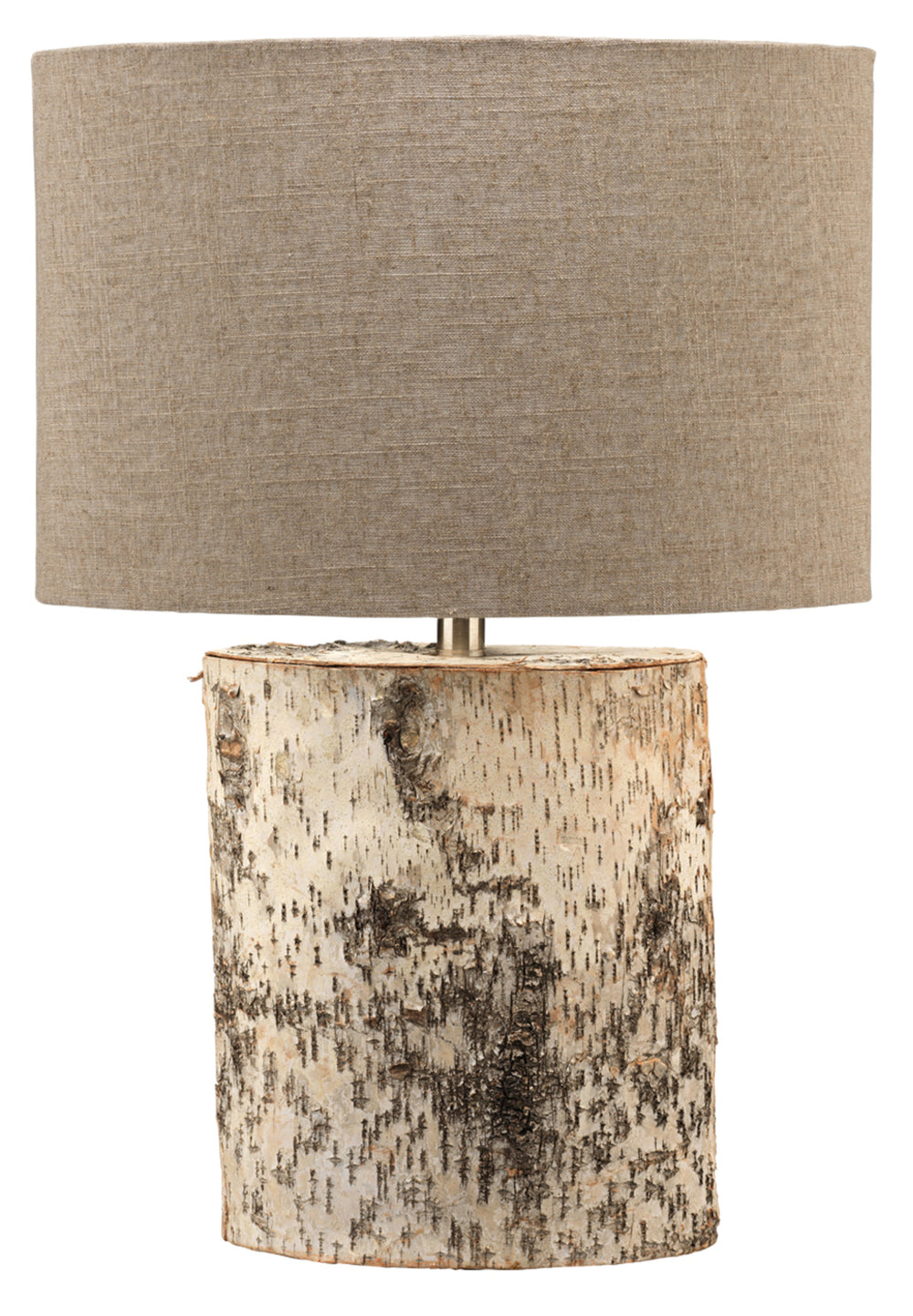 Forrester Birch Wood Table Lamp with Linen Shade