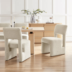 Willa Boucle Dining Side Chair, Milford Beige 