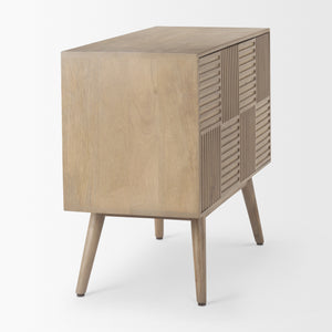Sable 37.0L x 17.0W x 30.5H Light Brown Wood Accent Cabinet