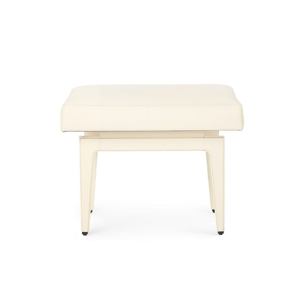 WINSTON STOOL IN IVORY LEATHER
