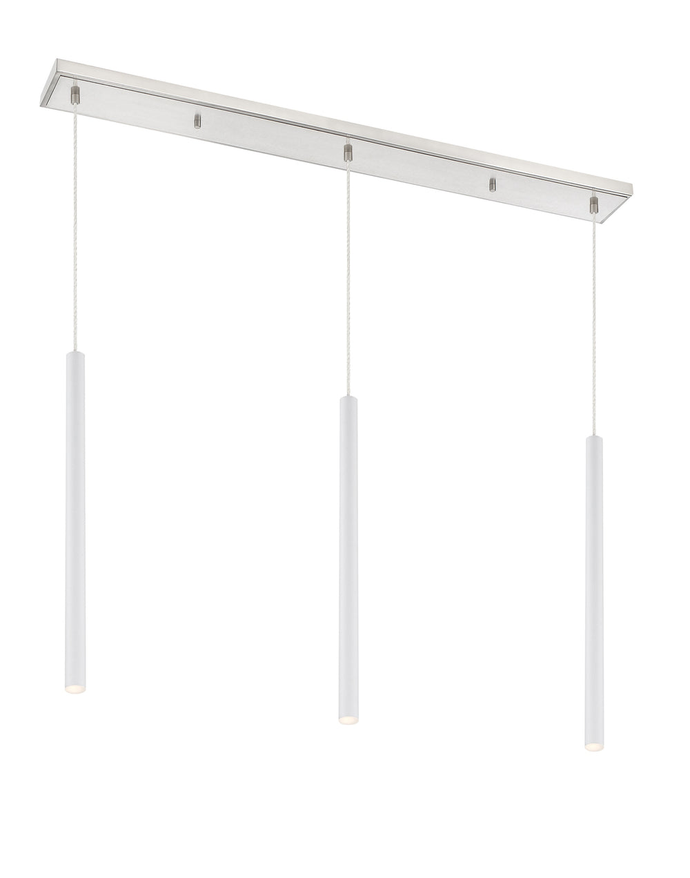 Forest 3 Light Island/Billiard in Brushed Nickel Finish