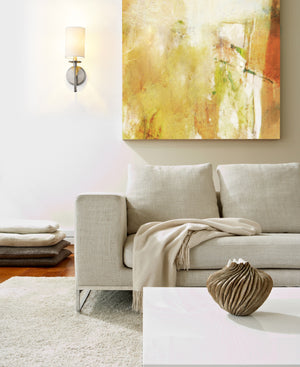 Ella 1 Light Wall Sconce in Brushed Nickel Finish