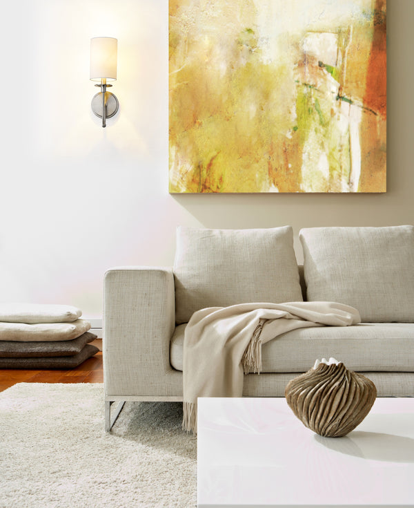 Ella 1 Light Wall Sconce in Brushed Nickel Finish