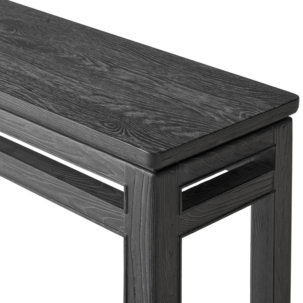 Oman Console Table - Rustic Black Veneer