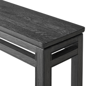 Oman Console Table - Rustic Black Veneer