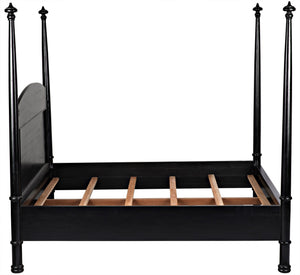 Eastern King New Douglas Mahogany Bed in Hand-Rubbed Black