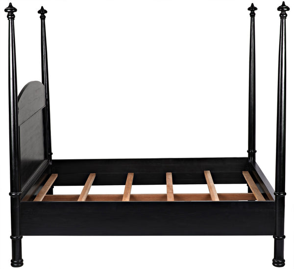 Eastern King New Douglas Mahogany Bed in Hand-Rubbed Black