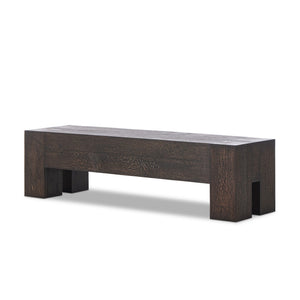Abaso Accent Bench - Ebony Rustic Wormwood Oak