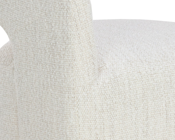 LLORET WHEELED DINING ARMCHAIR - MERINO PEARL