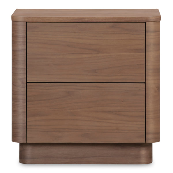 Moe's Round Off Tall Nightstand in Walnut Brown
