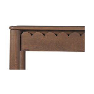 Moe's Wiley Console Table with Scalloped Edge, Brown