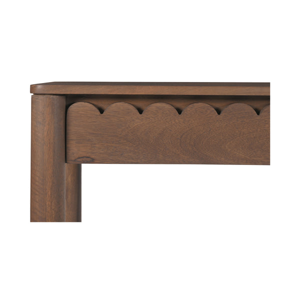 Moe's Wiley Console Table with Scalloped Edge, Brown