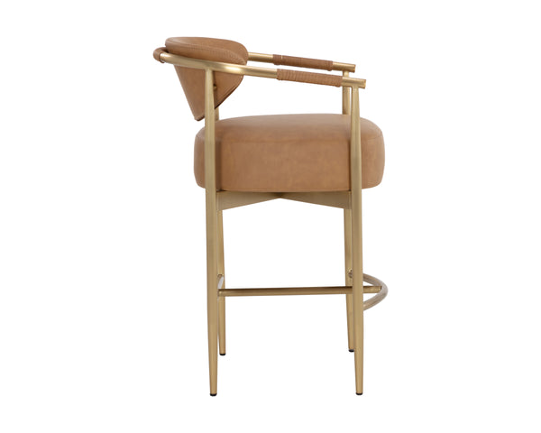 HELOISE COUNTER STOOL - MILLIKEN COGNAC