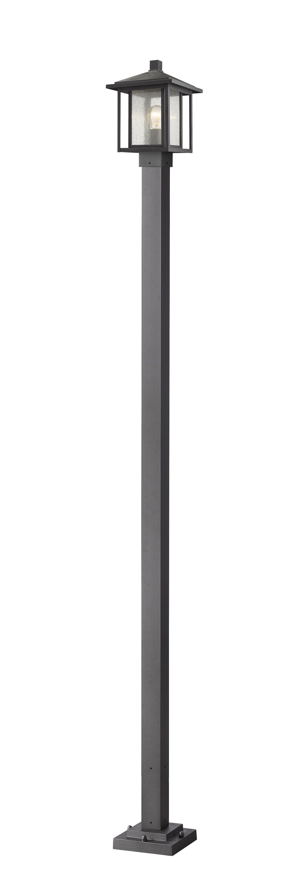 Aspen 1 Light Outdoor Post Mounted Fixture in Black Finish