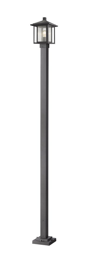 Aspen 1 Light Outdoor Post Mounted Fixture in Black Finish