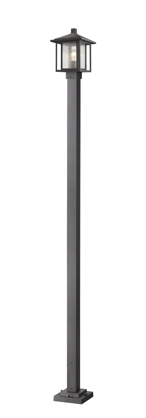Aspen 1 Light Outdoor Post Mounted Fixture in Black Finish