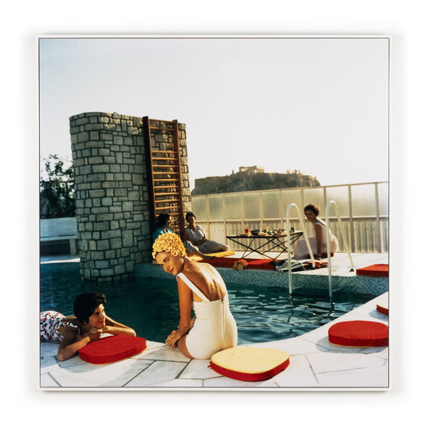 Penthouse Pool (24" X 24") In Slim Aarons's Showcase In Photography Art