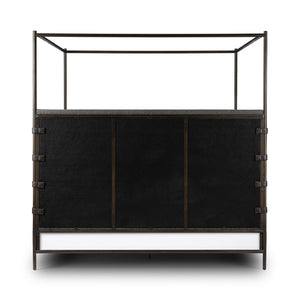 Anderson Canopy Queen Bed - Knoll Charcoal