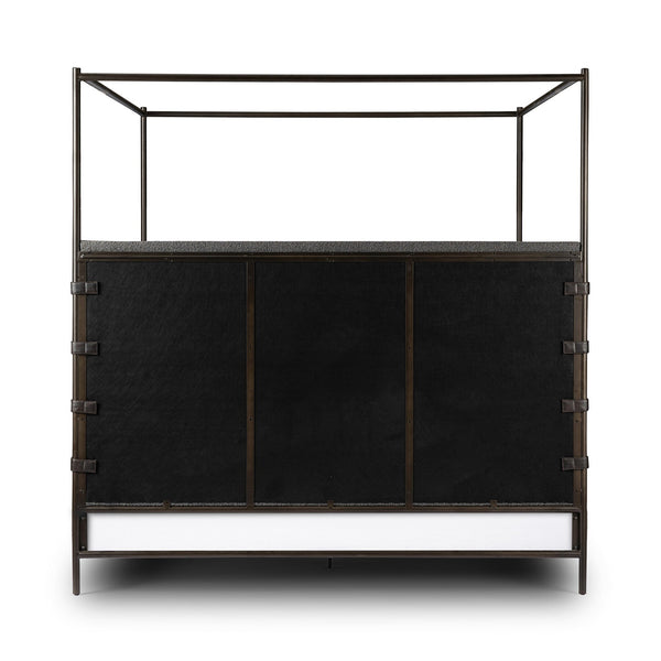 Anderson Canopy Queen Bed - Knoll Charcoal