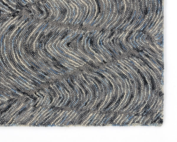 Corfu Hand-tufted Rug - Blue / Charcoal - 8' X 10'
