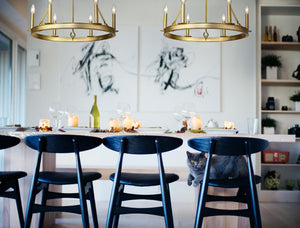 Barclay 6 Light Chandelier in Olde Brass Finish