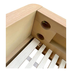Moe's Round Off King Bed in Light Oak