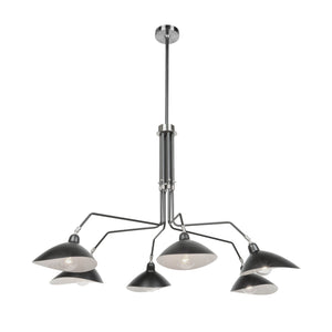 Nero AC11216 Chandelier in Black/White Interior