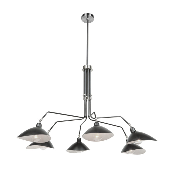 Nero AC11216 Chandelier in Black/White Interior