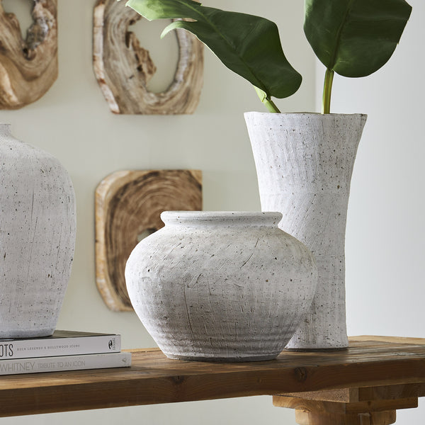 Floreana Tall White Vase