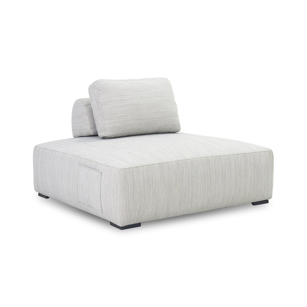 Nico Outdoor Lounge Chair in Light Gray with Aluminum Frame