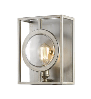 Port 1 Light Wall Sconce in Antique Silver Finish