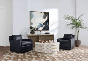 Norwood Solid Wood Round Coffee Table - Coastal White