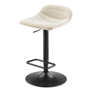 Koa KD Fabric Gaslift Swivel Bar Stool, Posh Ivory