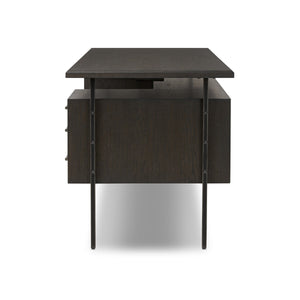 Lauren Desk - Charcoal Oak Resawn Veneer