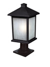 Holbrook 1 Light Outdoor Post Mount Light in Black Finish